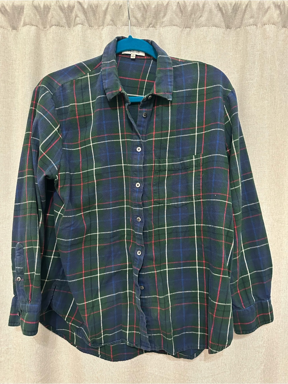 Madewell plaid flannel size medium